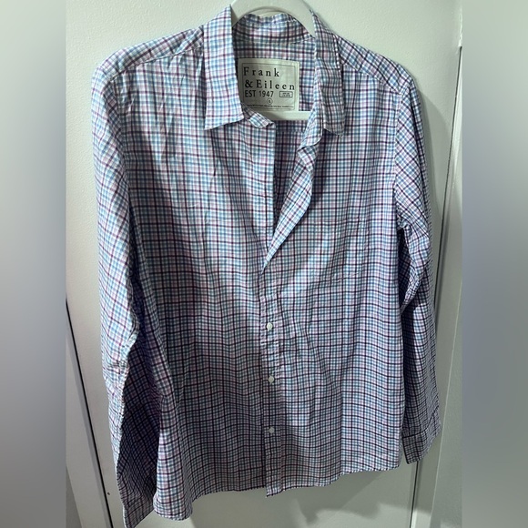 Frank & Eileen Barry Women’s Large Multicolor Checkered Shirt EUC 100% Cotten - Picture 3 of 11